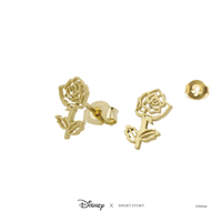 Disney x Short Story Earrings Belle's Rose - Gold