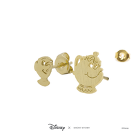 Disney x Short Story Earrings Mrs Potts and Chip - Gold