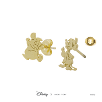 Disney x Short Story Earrings Jaq And Gus - Gold