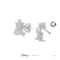 Disney x Short Story Earrings Jaq And Gus - Silver