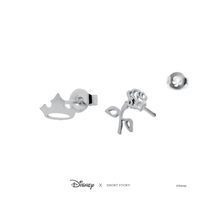 Disney x Short Story Earrings Aurora's Flower And Crown - Silver