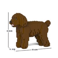 Jekca Animals - Toy Poodle Brown 18cm