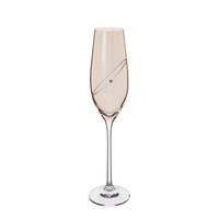 Dartington Crystal 50th Anniversary Celebration Toasting Flute Pair - Gold