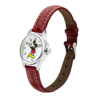 The Original Mickey Collection Watch - Silver + Croc Red 25mm