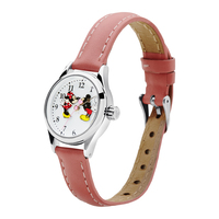 The Original Mickey Collection Watch - Silver + Pink 25mm Ft Mickey and Minnie