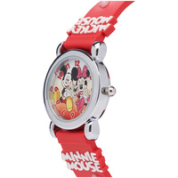 The Original Mickey Collection Watch - Mickey and Minnie Mouse Silver + Red