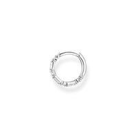 Thomas Sabo Charm Club - Single Hoop with Stones Silver Earring 1.4cm