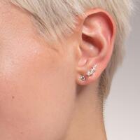 Thomas Sabo Charm Club - Ear Climber White Stones Silver Earrings