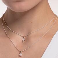 Thomas Sabo Charm Club - Cross Silver Charm Necklace