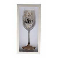 Rose Gold Wine Glass - 60 Wishes