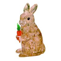3D Crystal Puzzle - Brown Rabbit