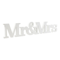 Wedding Mr & Mrs Word Plaque by Splosh