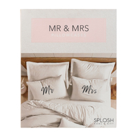 Wedding Mr & Mrs Pillowcase Set by Splosh