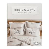 Wedding Hubby & Wifey Pillowcase Set by Splosh