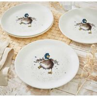 Wrendale Designs By Royal Worcester Coupe Plates - Duck Set of 4