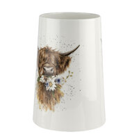 Wrendale Designs By Royal Worcester Vase - Highland Cow