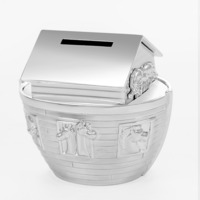 Whitehill Baby - Silverplated Money Box - Noah's Ark 