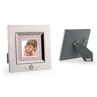 Whitehill Baby - Silver Plated Photo Frame - Pink Star Square
