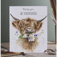 Wrendale Designs Greeting Card - Thank You So Mooooch