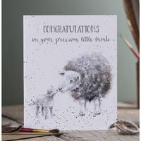 Wrendale Designs Greeting Card - Congratulations on your precious little lamb