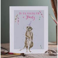 Wrendale Designs Greeting Card - On The Lookout For a Party