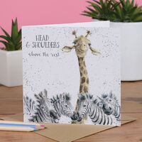 Wrendale Designs Greeting Card - Head & Shoulders above the rest