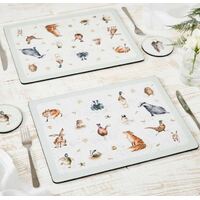 Wrendale Designs by Pimpernel Placemats - Woodland Animals Set of 4 Large