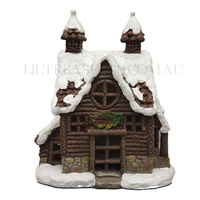 Solar Christmas Village - Winter Log House