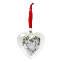 Tatty Teddy Me To You Christmas Hanging Ornament - Signature Glass Heart