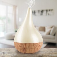 Aroma Bloom Diffuser by Lively Living - Wood Look & Cream Pearl