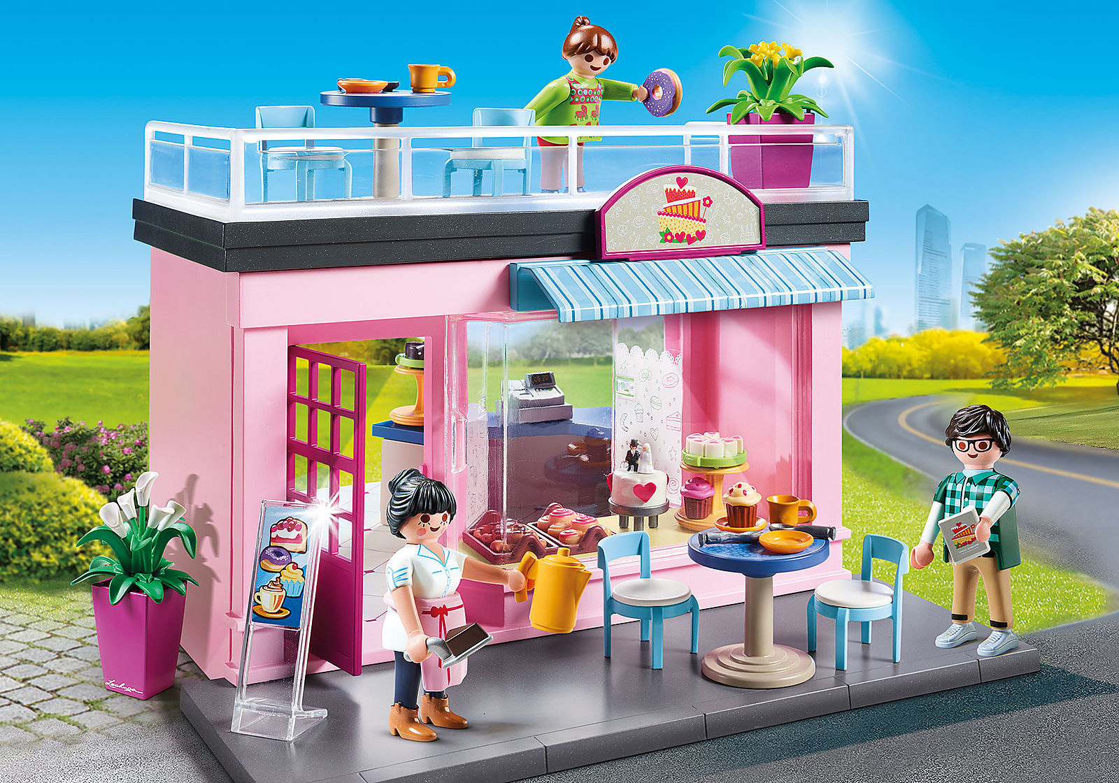 Playmobil Tea Coffee set Pot & Cups House spares Blue House Cafe NEW 