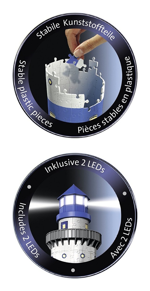 Ravensburger 3D Puzzle 216pc Lighthouse Night Edition