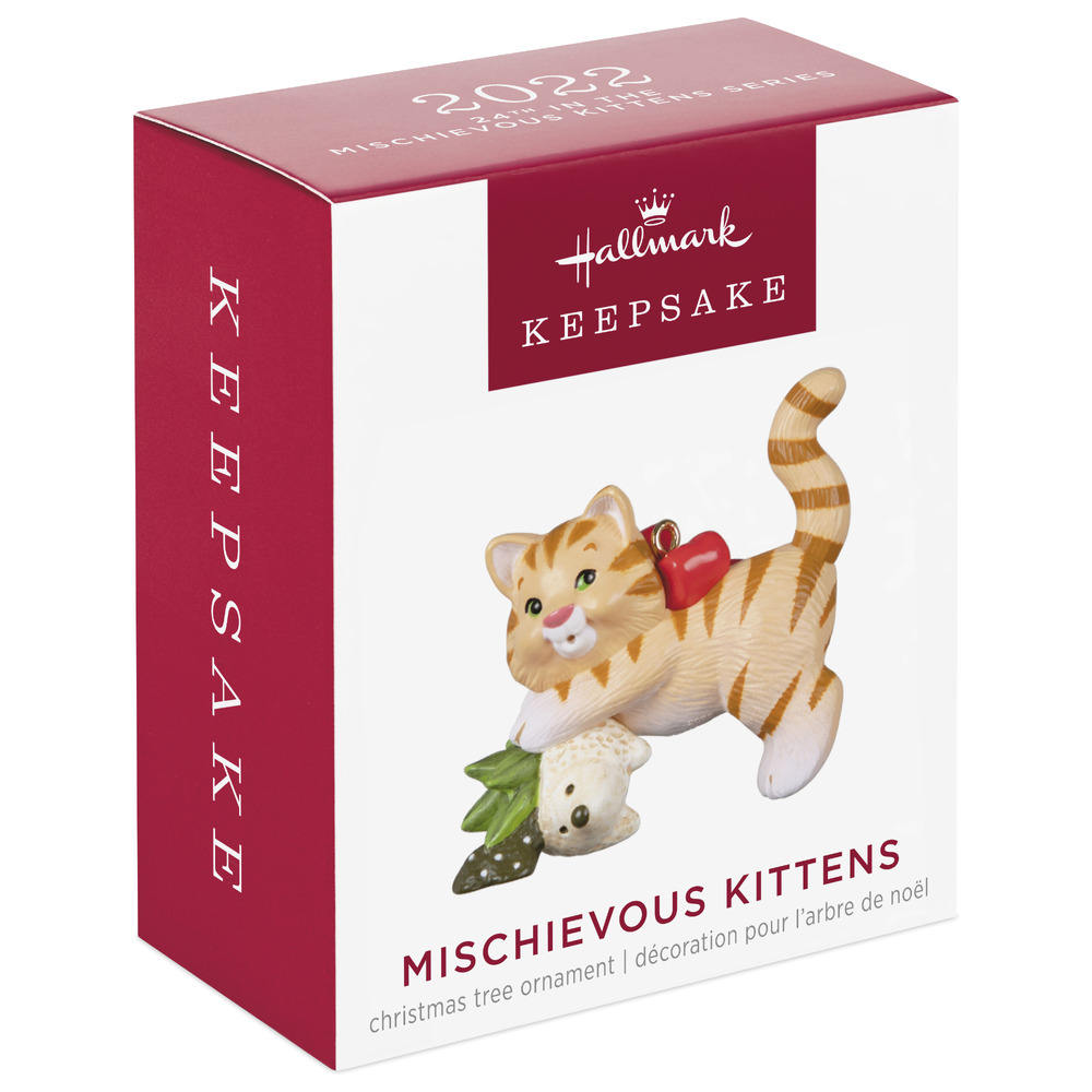 2022 Hallmark Keepsake Ornament Mischievous Kittens Tabby