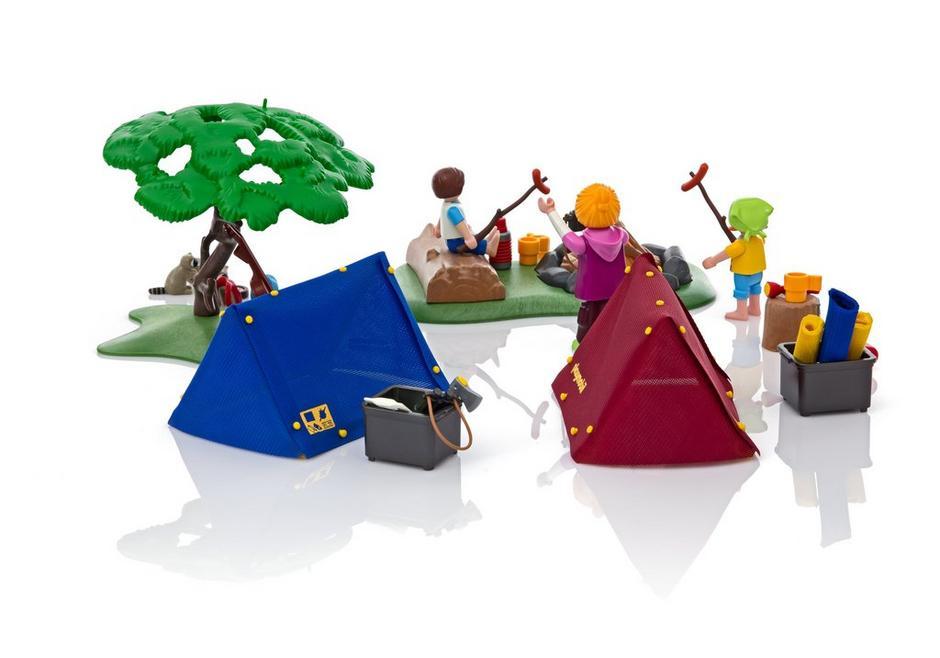Playmobil summer campsite hotsell with led fire