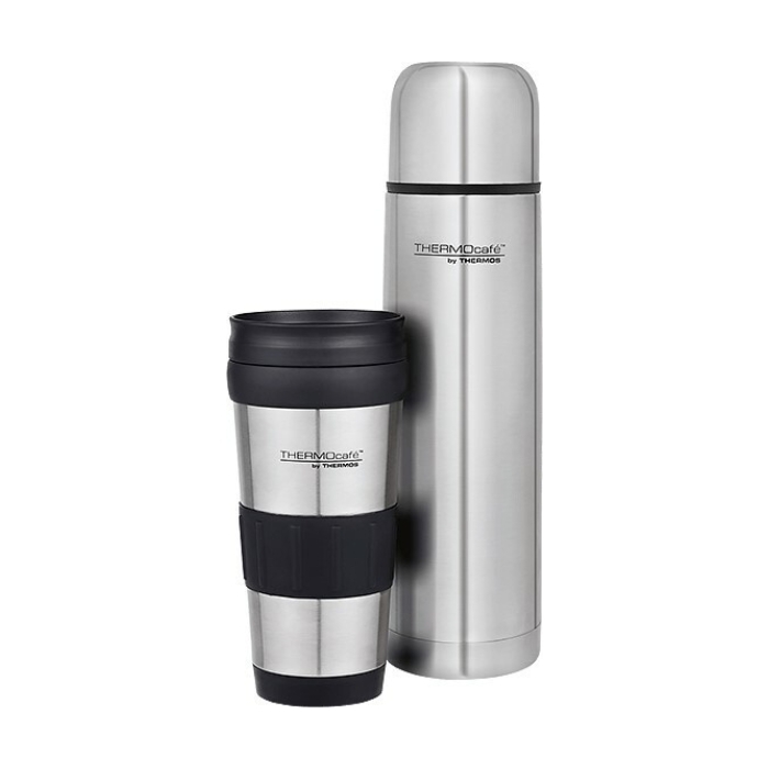 New THERMOS ThermoCafe Stainless Steel Vacuum Insulated Flask 1.0 Litre  Black