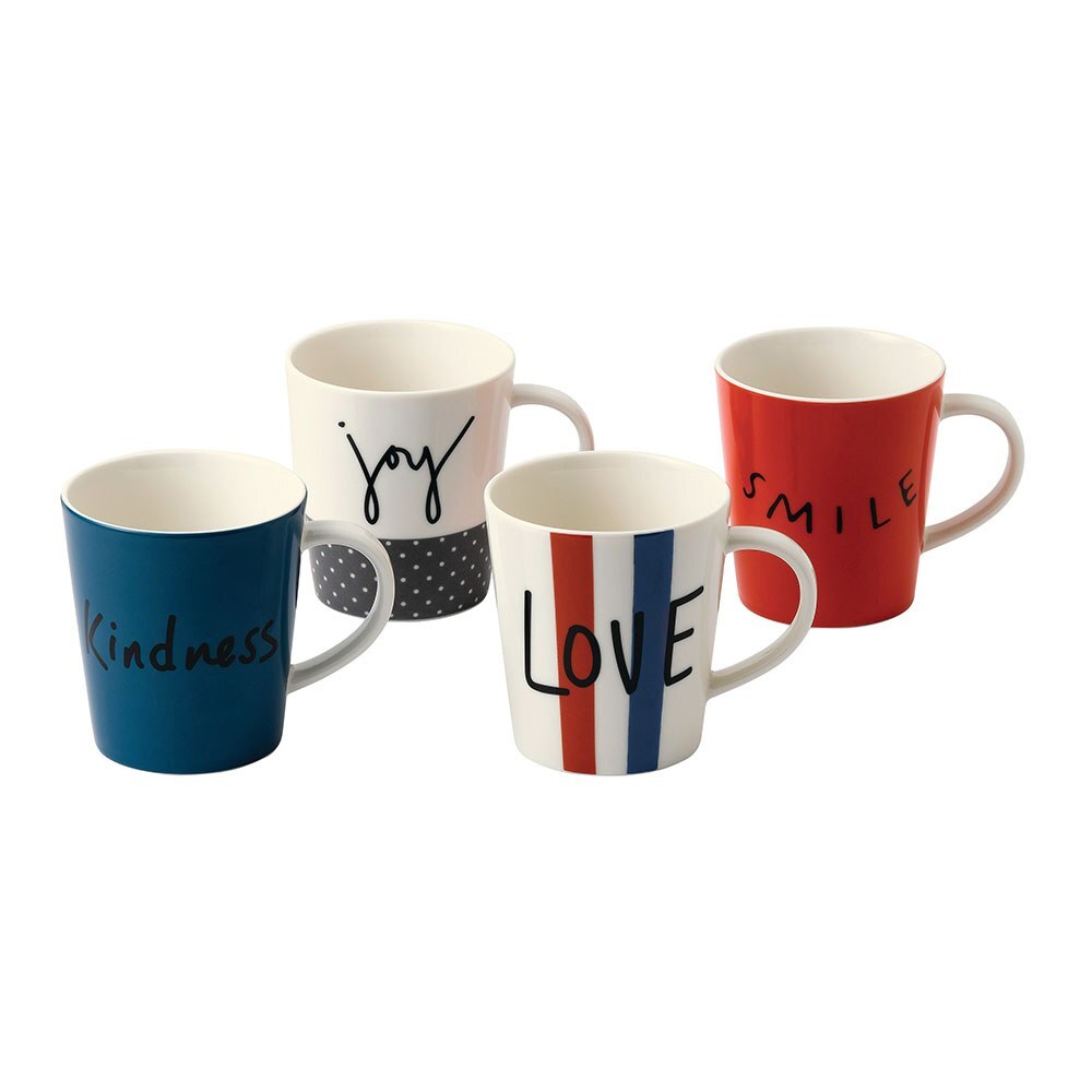 Ellen DeGeneres by Royal Doulton Mugs Joy Set of 4
