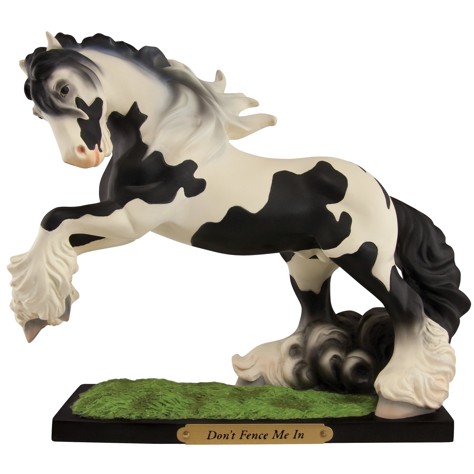 The Trail of Painted Ponies Gypsy Vanner Don't Fence Me In Figurine
