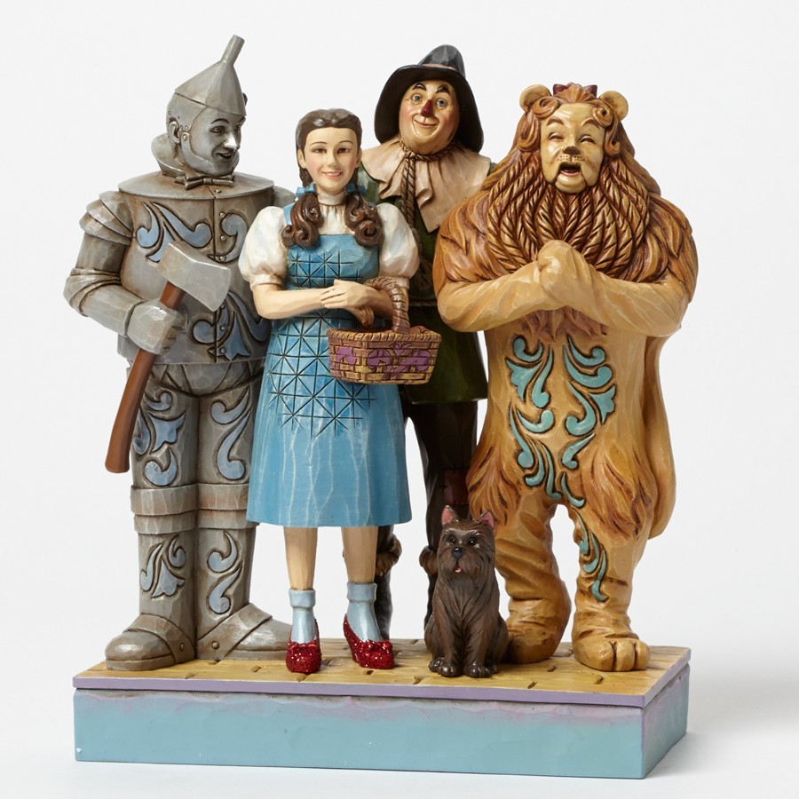 Oz and Friends Dorothy w/ Toto & Lion,Tin Man and Scarecrow Ceramic Trinket Box 