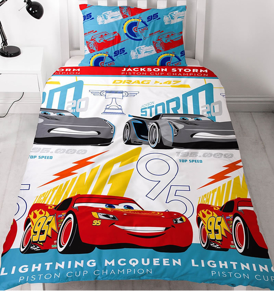 Disney Cars Quilt Cover Set Single Lightning Mcqueen