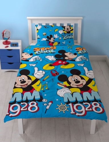 Disney Mickey Mouse Quilt Cover Set Single Stay Cool