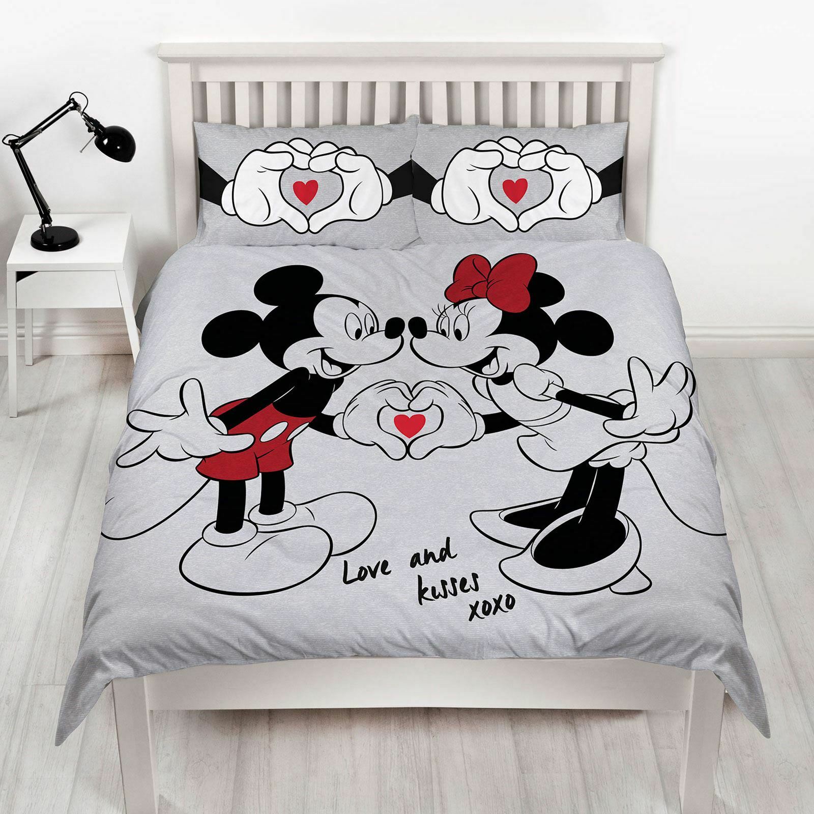 Disney Mickey And Minnie Mouse Quilt Cover Set Double Love And
