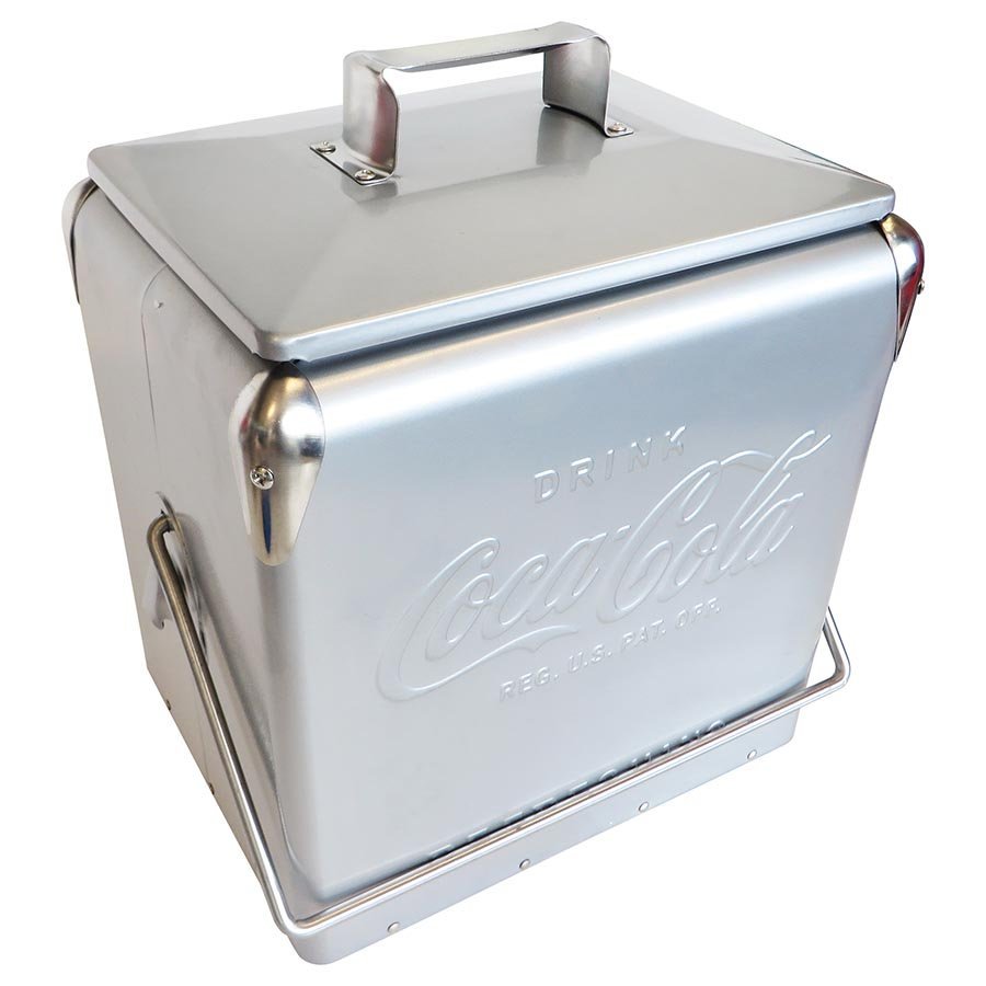 Coca cola metal cooler hot sale