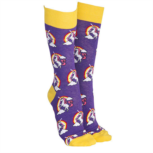 purple unicorn socks