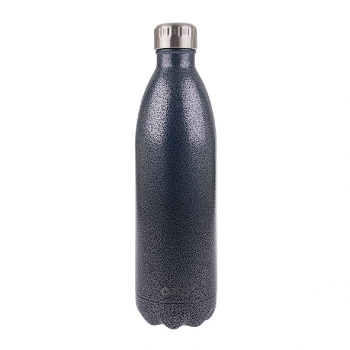 Oasis Insulated Drink Bottle 1L Hammertone Blue