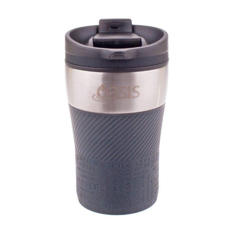Oasis Cafe Insulated Leakproof Travel Coffee Cup 280ml Charcoal Grey