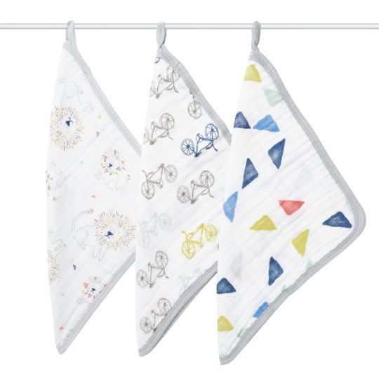 aden anais Muslin Washcloths 3 Pack Leader Of The Pack