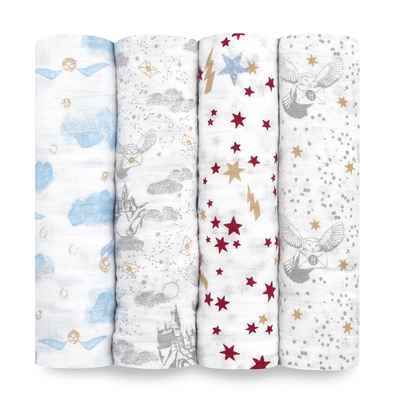 aden & anais Limited Edition Swaddles 4 Pack Harry Potter
