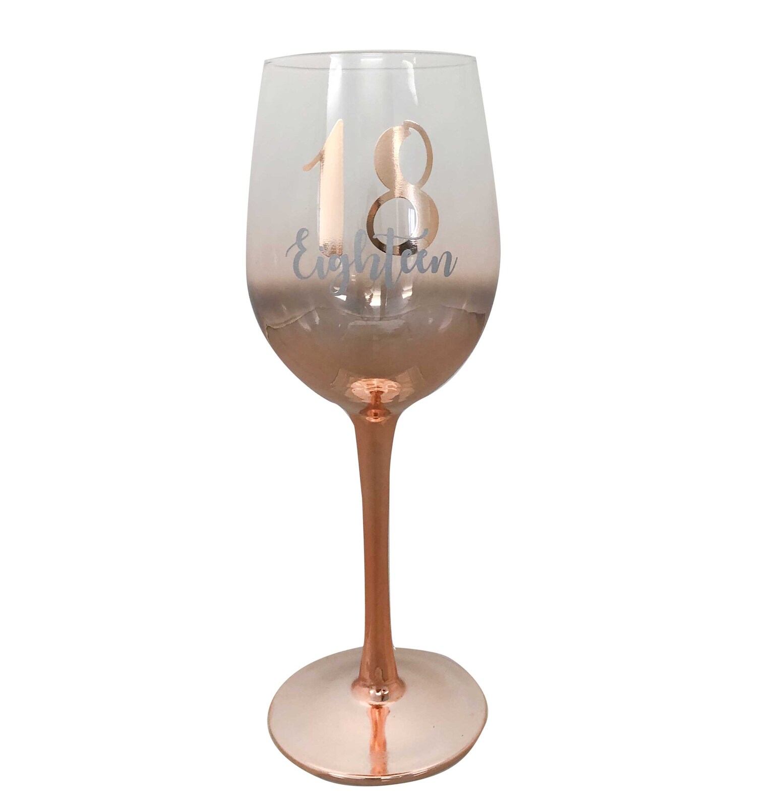 21st Happy Birthday Rose Gold Stem Champagne Glass Gift Boxed