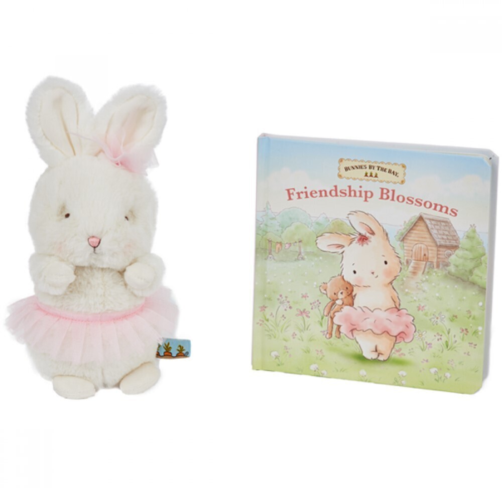 Bunnies By The Bay Cricket Island Gift Set Friendship Blossoms Book & Plush