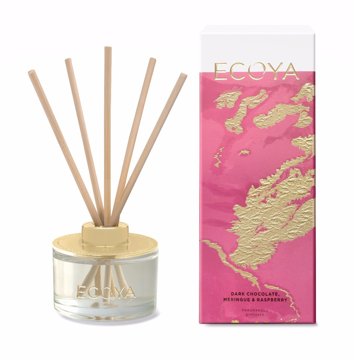 Ecoya Limited Edition Mini Reed Diffuser Dark Chocolate, Meringue